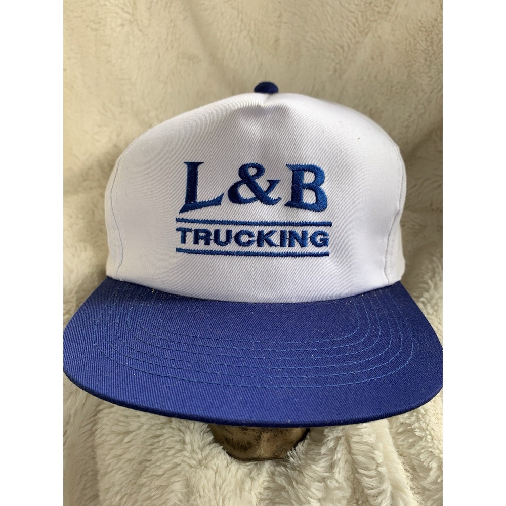 Mens Vintage YoungAn Trucker Hat SnapBack Retro 90s Green Brim Blue & White